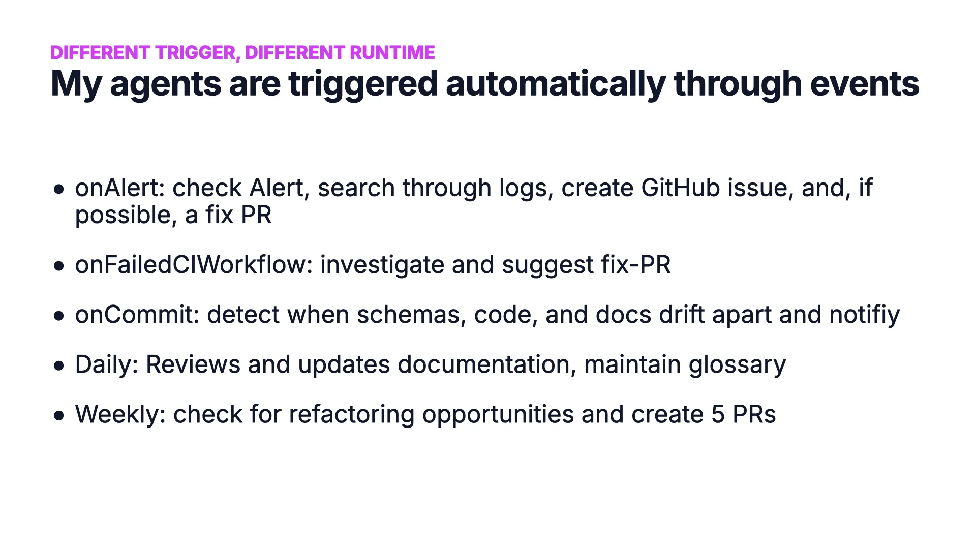 Slide 23: Event-driven agents