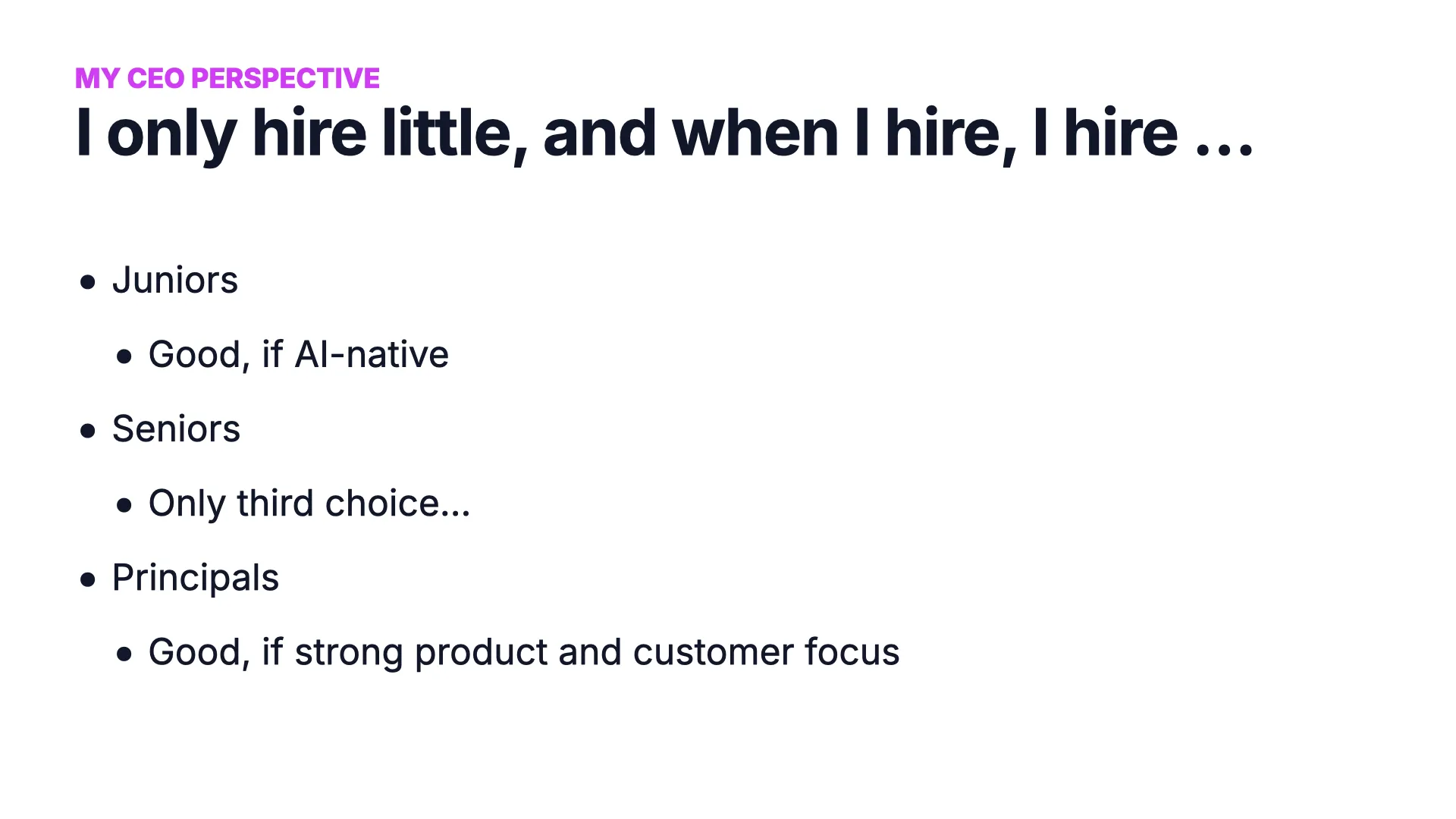 Slide 32: Hiring strategy