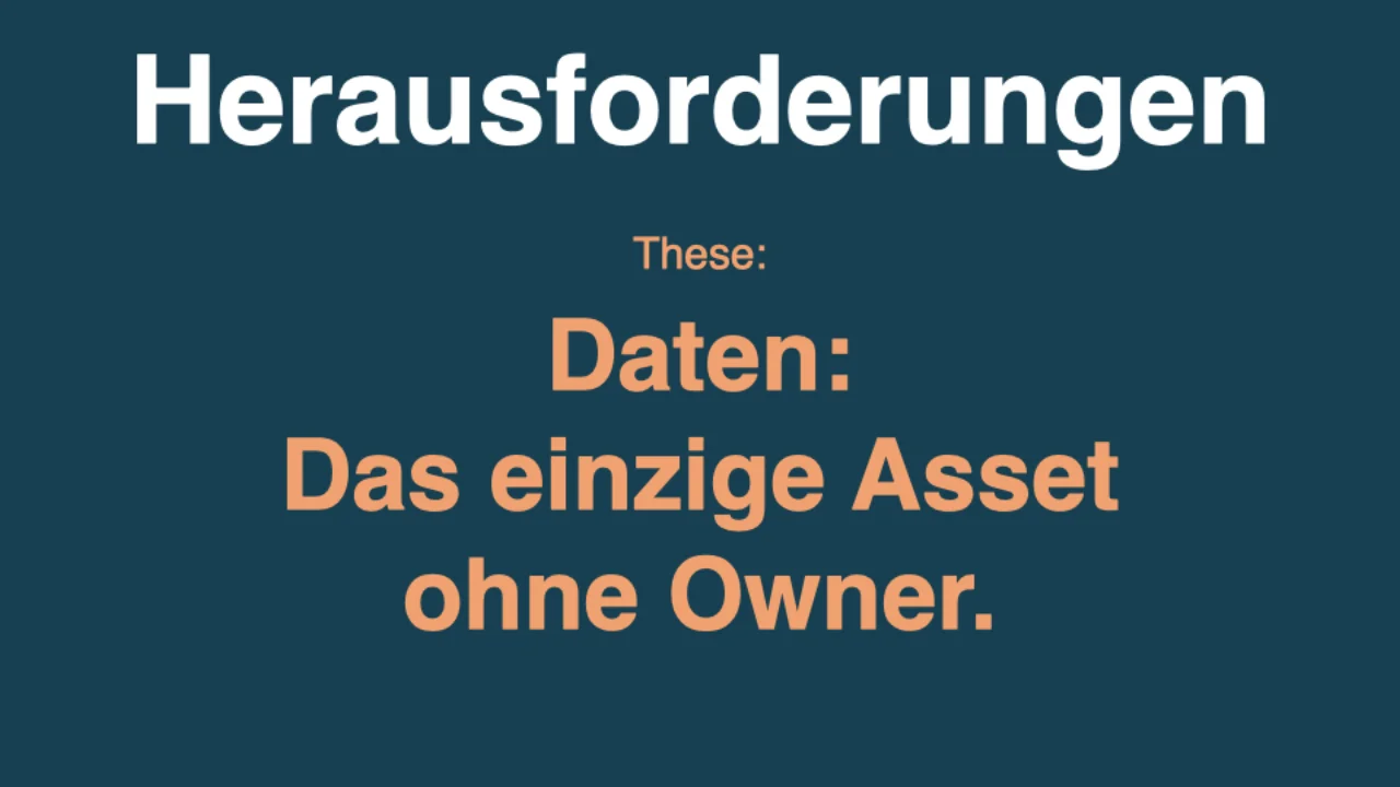 Thesis: Data is the only asset without an owner