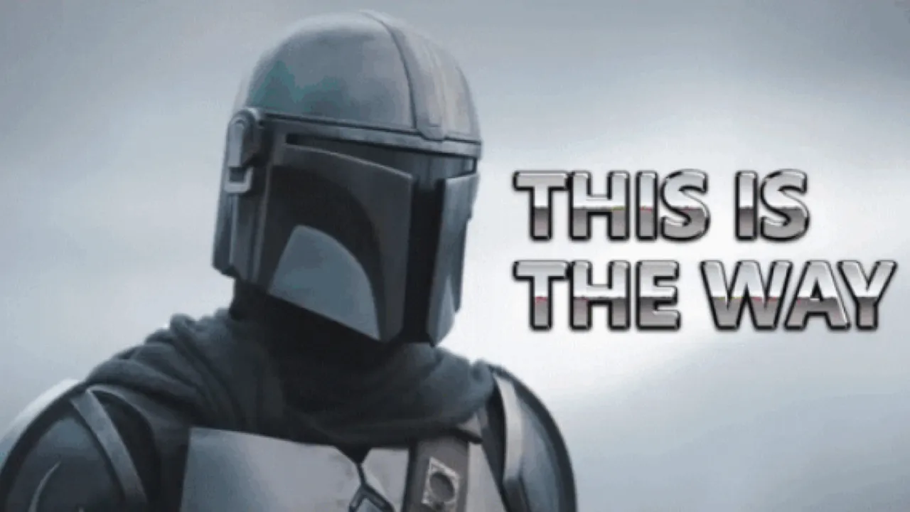 The Mandalorian with the caption: This is the way