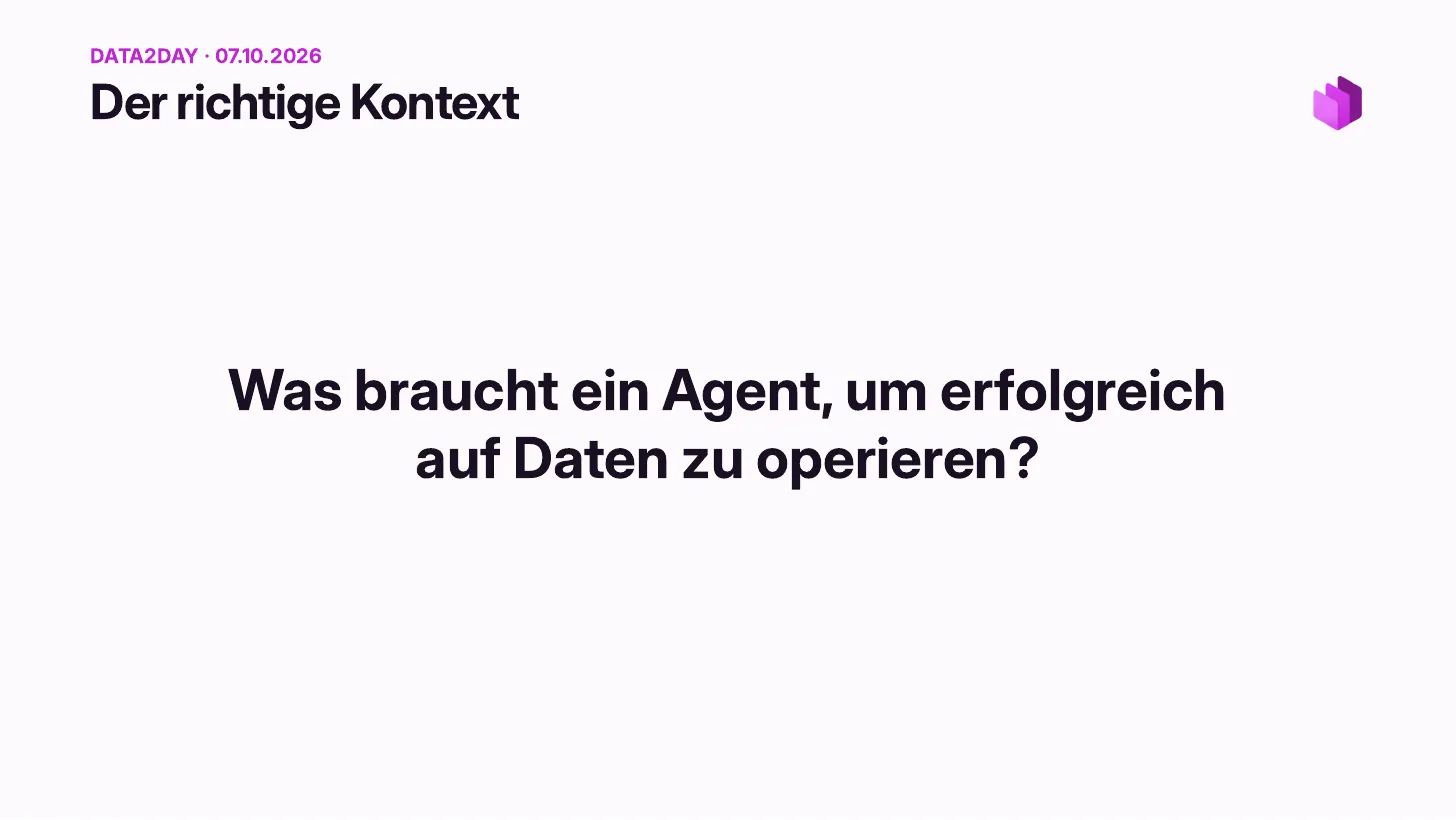 The right context: What does an agent need to operate successfully on data?